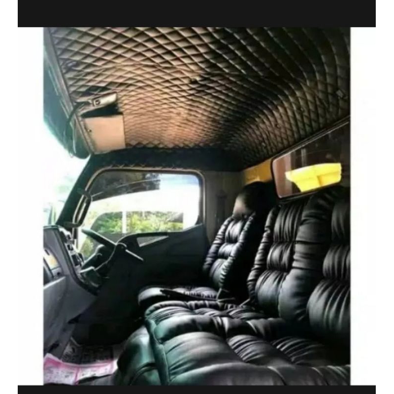 Sarung jok mobil pickup model sofa + atap felapon mobil l300 pickup Grenmex pickup warna ful hitam w