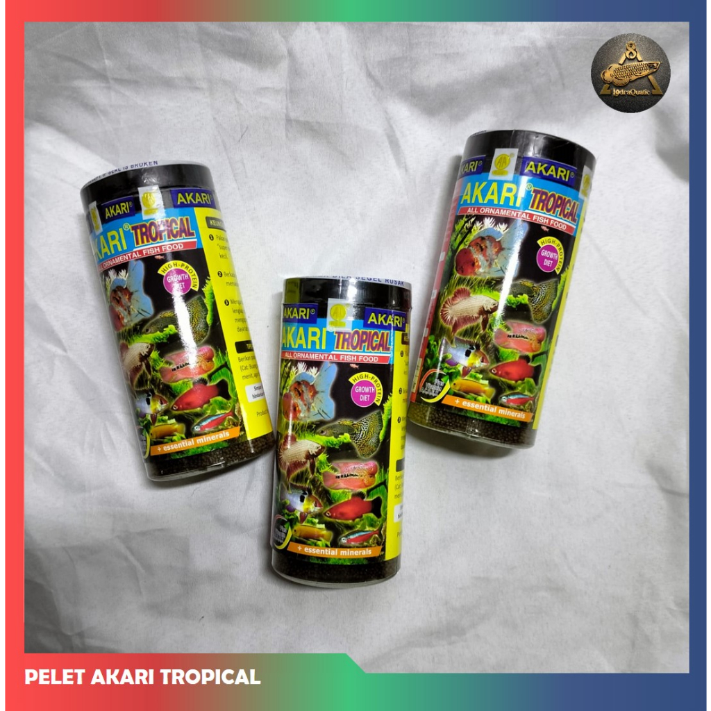 PELET AKARI TROPICAL GROWTH BOOSTER AKARI TROPICAL PELET IKAN HIAS PELET KOKI AIR PELET GUPPY PELET CUPANG PELET IKAN IKAN HIAS TROPIS