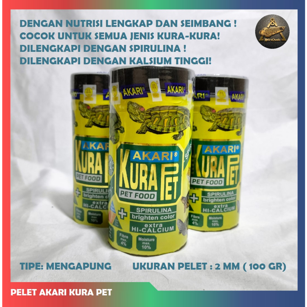 PELET AKARI TURTLE PAKAN KURA KURA PET IMMUNE BOOSTER HIGH CALCIUM AKARI KURA PET PELET KURA KURA PELET KADAL AIR PELET SALAMANDER PELET TERAPIN PELET REPTIL AIR