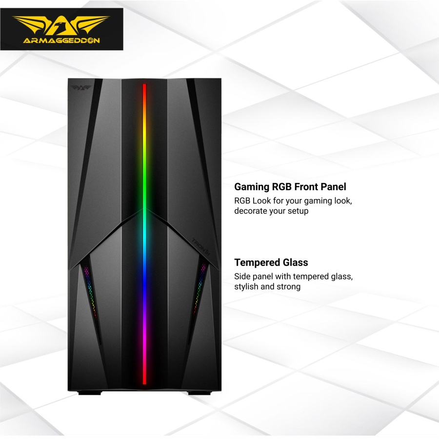 Casing PC Armaggeddon TRON 1X |M-ATX |RGB Front Panel