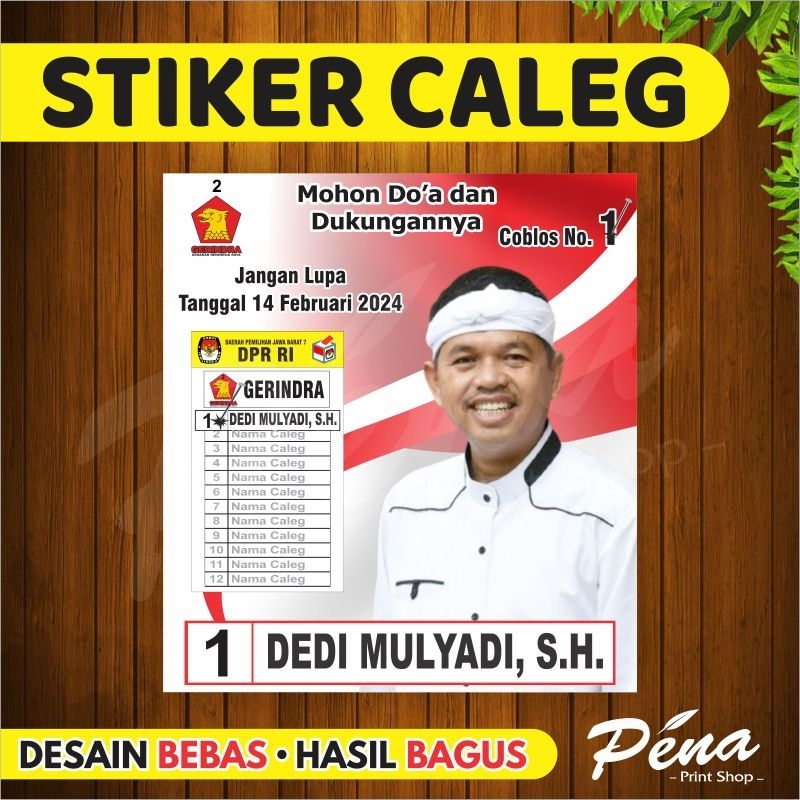 

Sticker Stiker Caleg / Stiker Partai / Legislatif / Stiker Kampanye Pemilu Pilkada