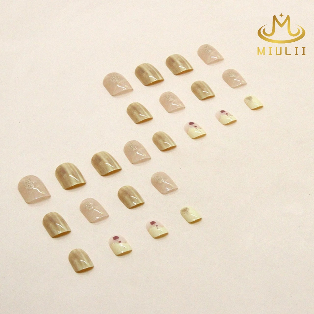 MIULII / KUKU PALSU A0731  / 24PCS / 3D / NAIL ART / PREMIUM / CUTE / FREE LEM JELLY / KUTEK