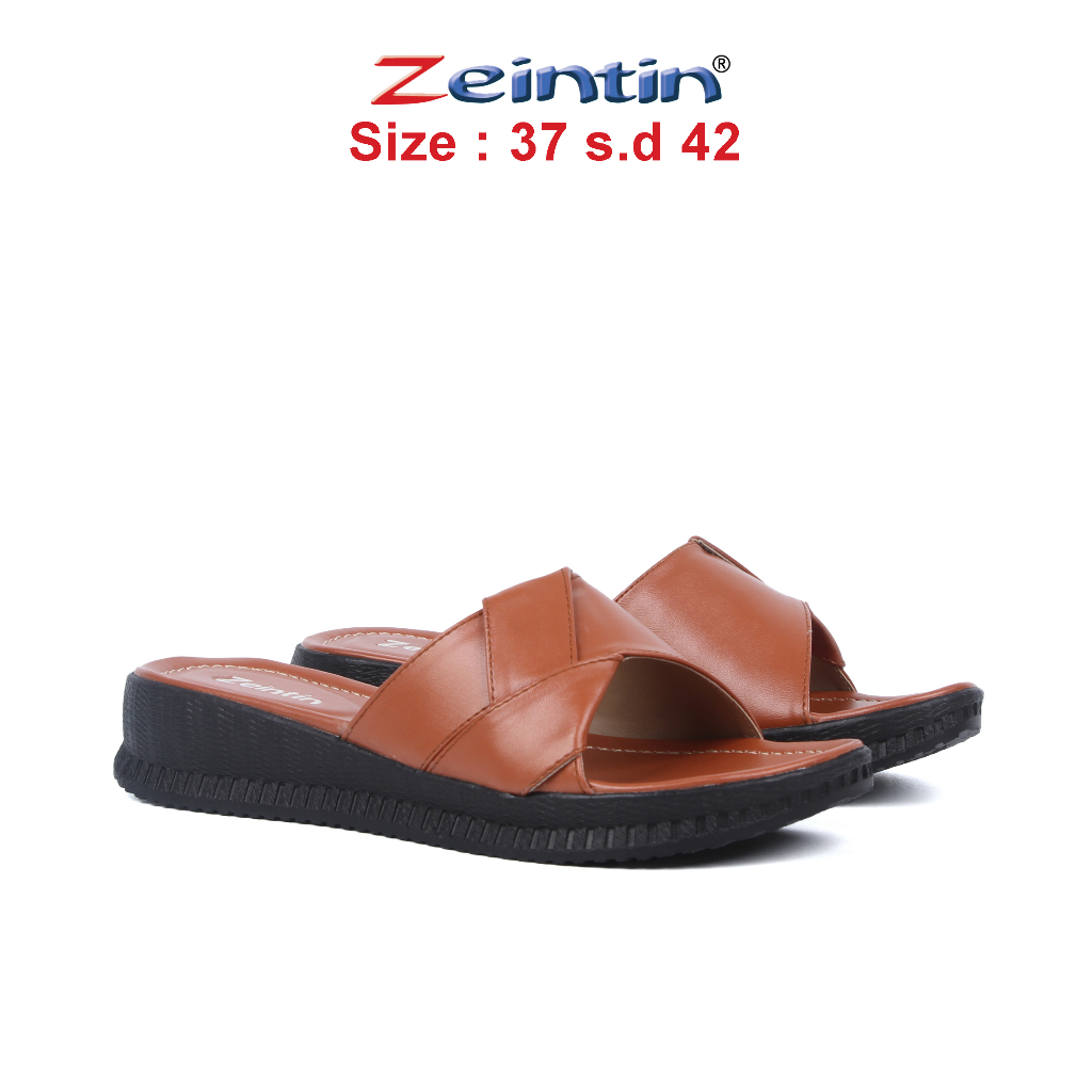 Zeintin - Sandal Wanita Sendal Wedges Wanita Slide Murah Hak Pendek Original Zeintin HP