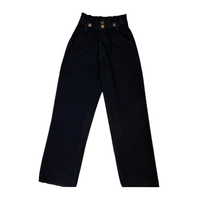 Kulot Karet Kancing Highwaist Jeans Jumbo Premium Big Size 27-42