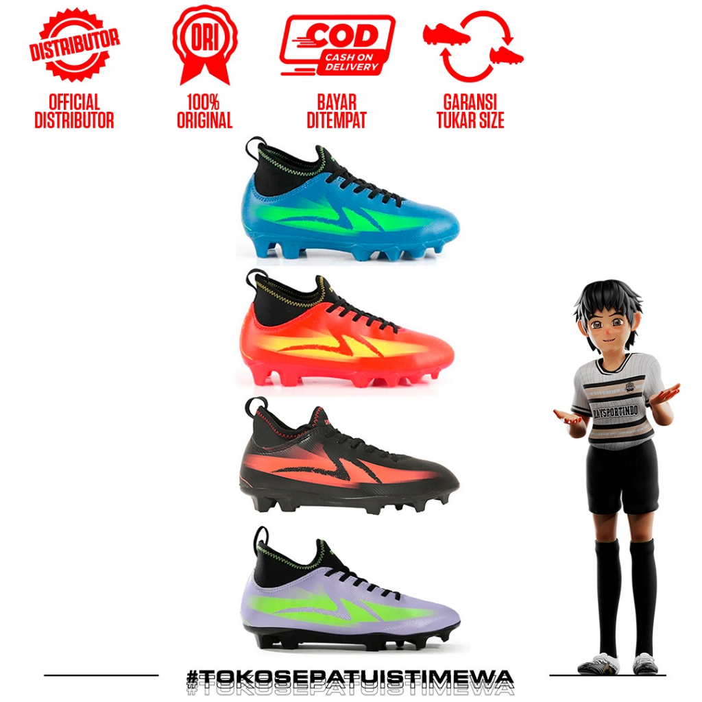 SEPATU SEPAKBOLA ANAK SPECS NXT FG JR 4 WARNA