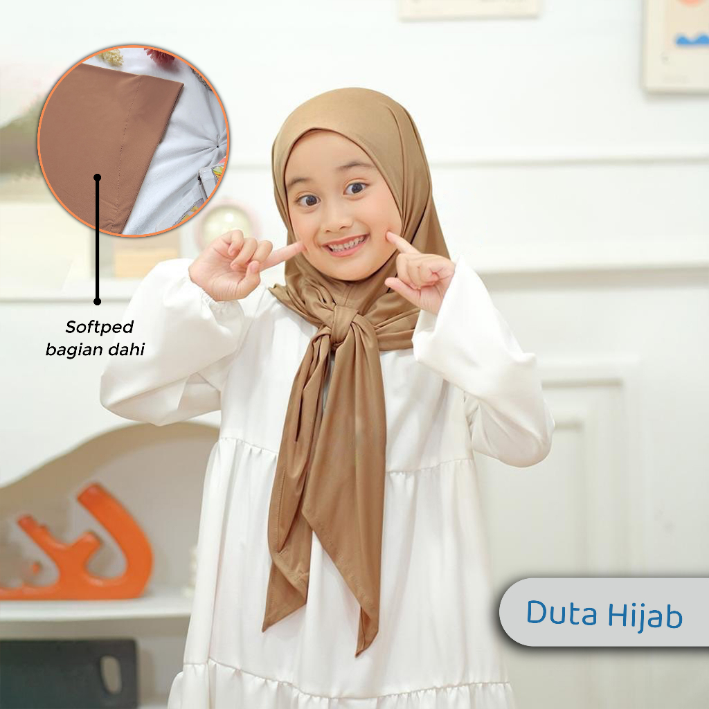 Jilbab Segitiga Instan Remaja Soft Pad Umur 5 - 10 Tahun