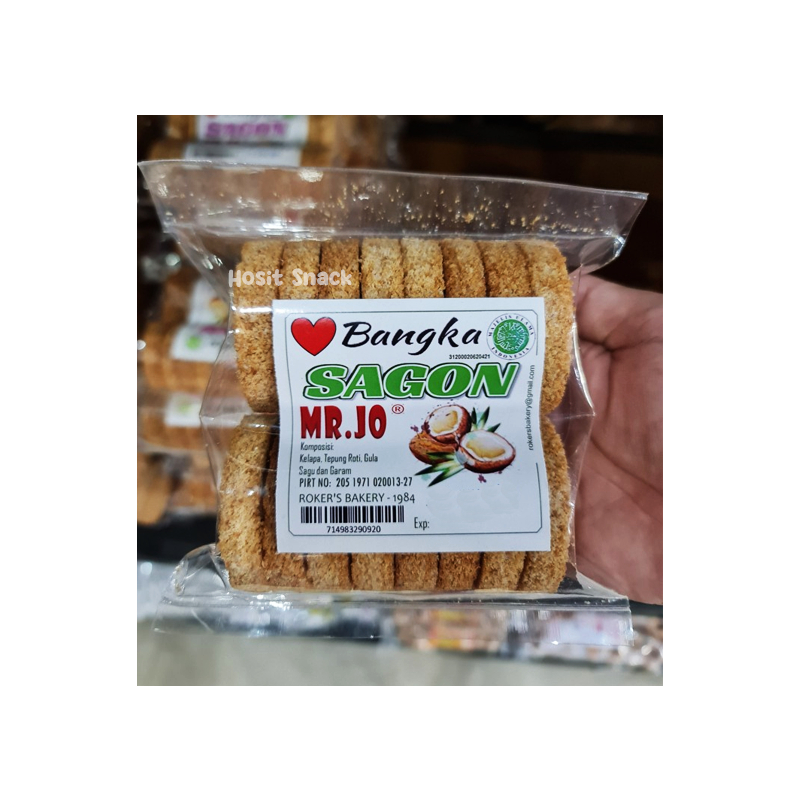 

Kue Sagon Bangka Bulat Cap Mr Jo isi 16 / Sagon Panggang / Kue Tradisional Bangka / Sagon Jadul Asli Bangka