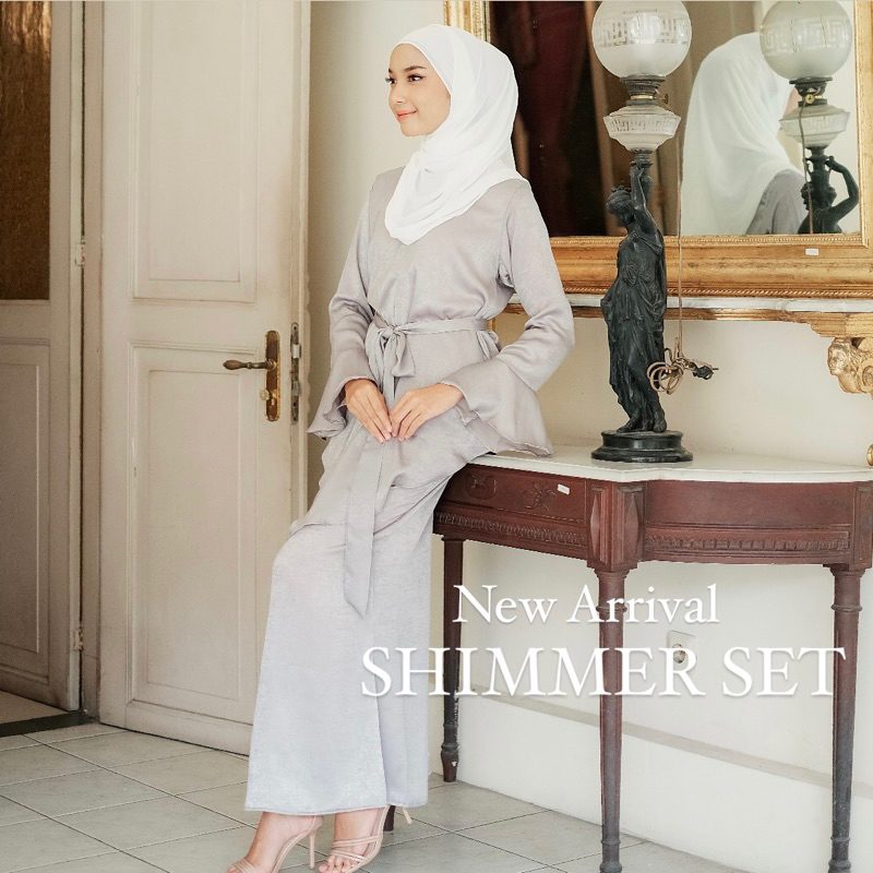 SHIMMER SET DRESS PADAKA ATTIRE- Bridesmaid Pesta Promnight Pesta Fashion muslim one set malay