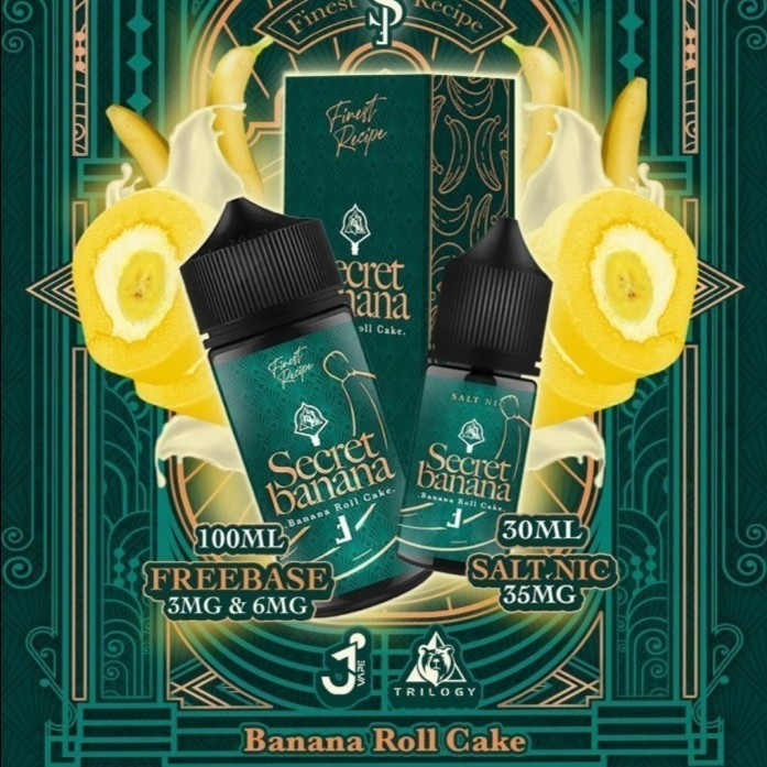 SECRET BANANA ROLL CAKE 15MG &amp; 35MG 30ML BY TRILOGY BREWERY ORIGINAL