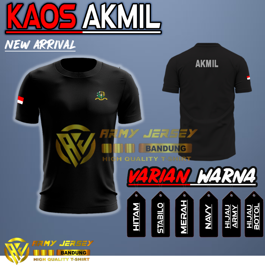 Kaos Jersey AKMIL / Kaos Olahraga AKMIL / Kaos Akmil / Kaos Pria / Kaos Olahraga / Baju Akmil / Baha