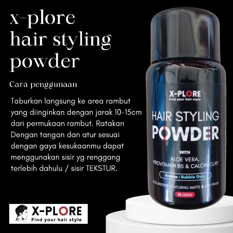 Hair Powder X-Plore Bubuk Rambut Hair Styling Texture Pomade Bubuk Rambut