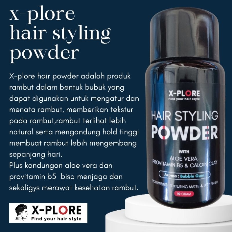 Hair Powder X-Plore Bubuk Rambut Hair Styling Texture Pomade Bubuk Rambut