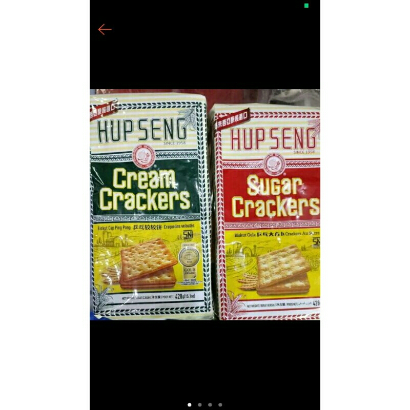 

HUP SENG/HUPSENG Cream crackers/ Biskuit cap pingpong biscuits hup Senga