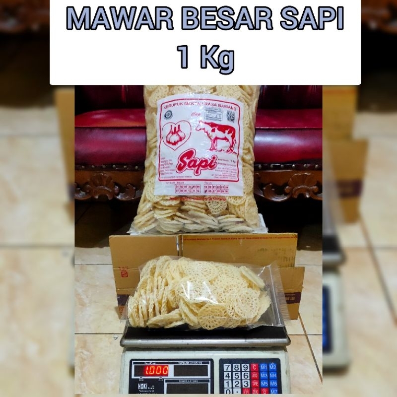 

Kerupuk Mawar Besar Bawang Sapi 1 Kg