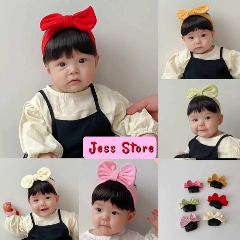 Headbands Cute Baby Girl Hair Wig / Bandana Rambut Poni Pita 0-3-2Th