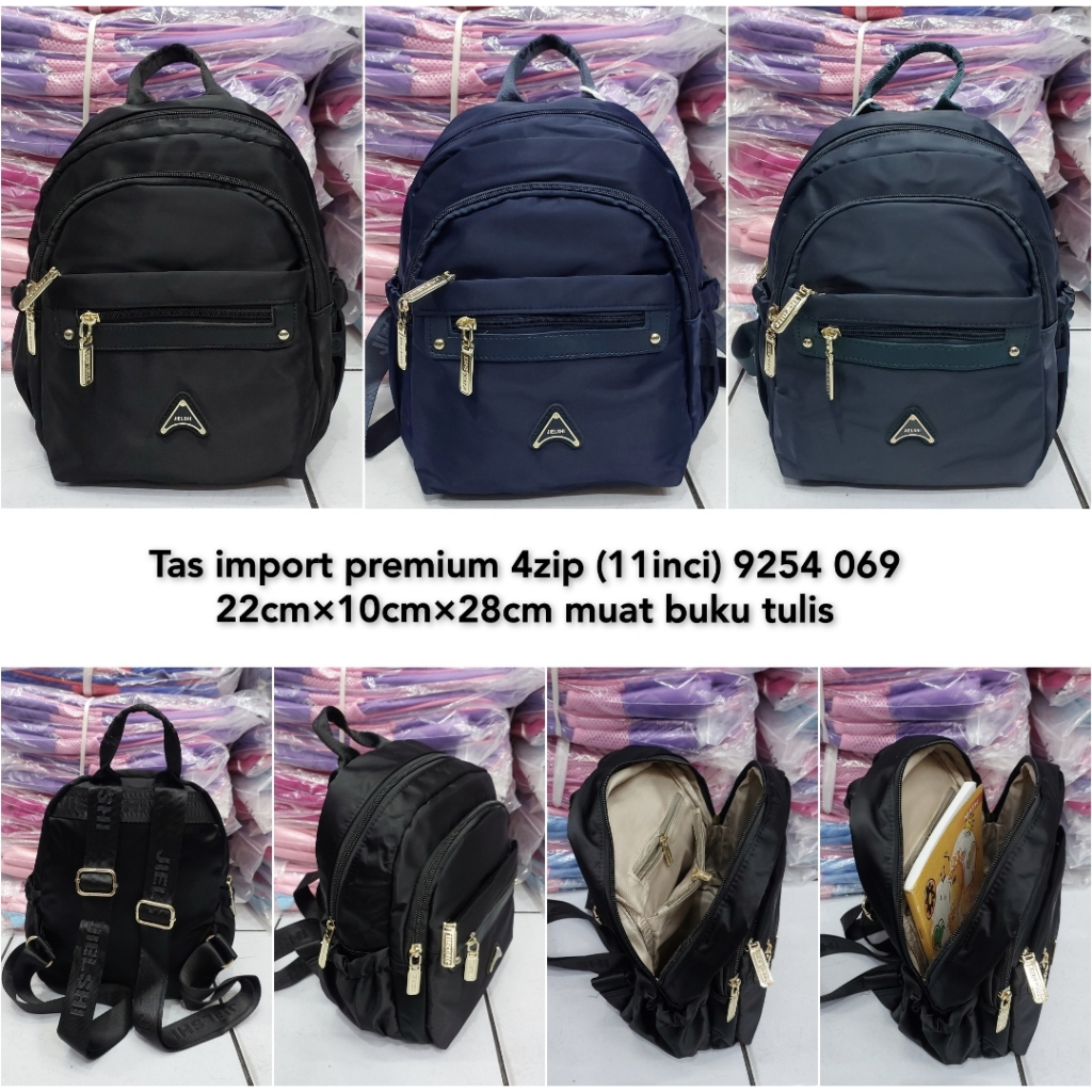 Tas ransel traveling import parasut casual multifungsi wanita