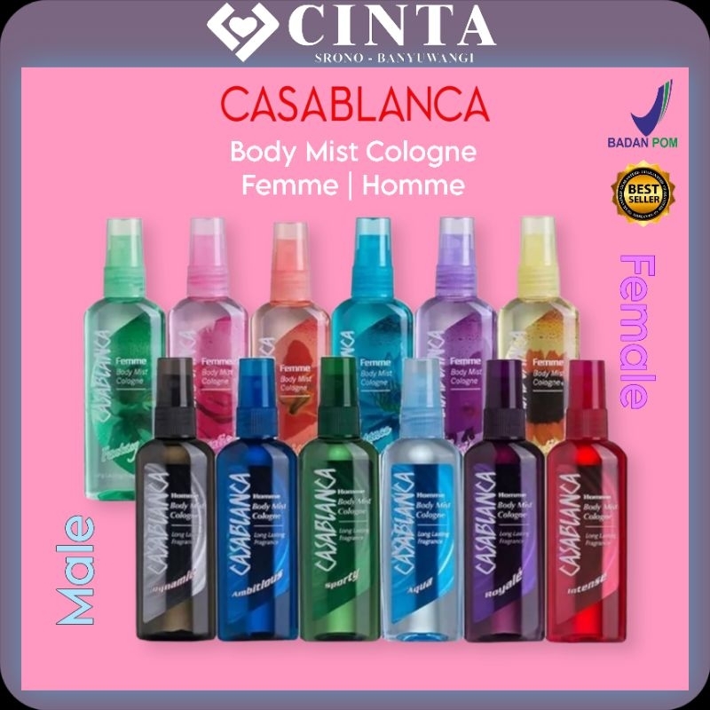 ❤CINTA❤CASABLANCA Body Mist 100ml (BOTOL PLASTIK)
