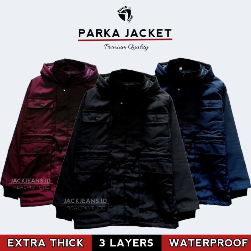 [ PREMIUM QUALITY ] Jaket Parka Mantel Wanita Cewek Bahan Parasut Tebal Anti Air Waterproof JACKJEANS.ID