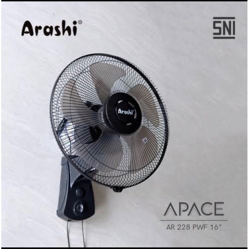 Kipas Arashi APACE 16” Wall Fan Kipas Dinding Angin Kencang