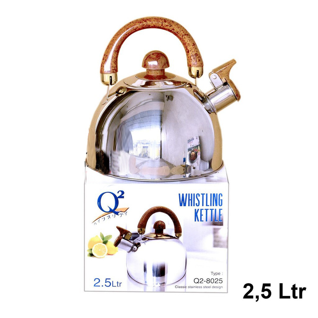 Teko Pemanas Air Stainless Steel Teko Siul Kapastias 2,5 Liter Q28025