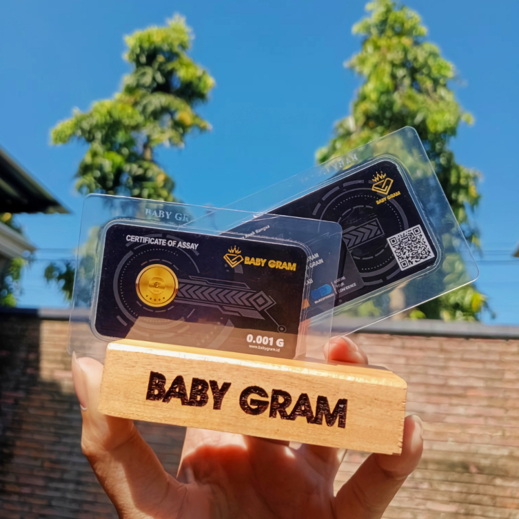 Baby Gram Emas 0.001gr Logam Mulia 24 Karat Isi 10 Keping