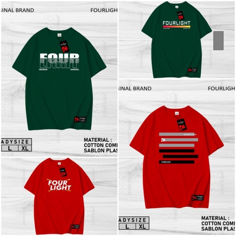 KAOS DISTRO GREENLIGHT KAOS PRIA WANITA UNISEX KAOS MERAH KUNING HIJAU BIRU ABUABU HITAM