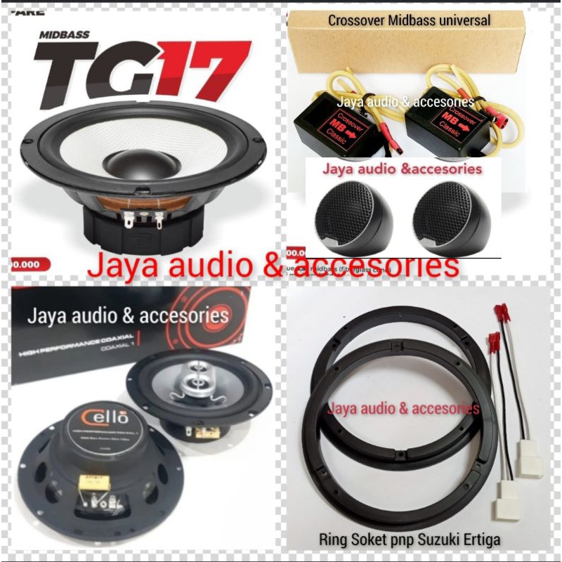 Speaker Cello TG17 Tweeter Solution up-Coaxial Cello include Ring Soket Speaker PNP Suzuki Ertiga - 