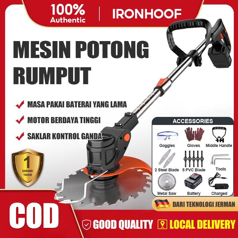 Mesin Potong Rumput 588V Mesin Pemotong Rumput Baterai Pemotong Rumput Elektrik Kekuatan Tinggi Mesi