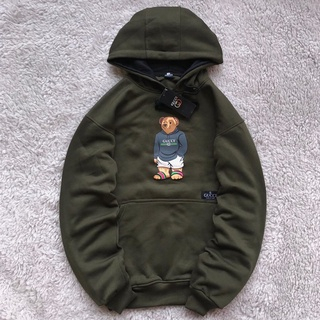 COD-Jaket Hoodie Gucci Abu - Sweater Hoodie GUCCI Bear Original Distro Untuk Pria Dan Wanita Premium Bahan Tebal