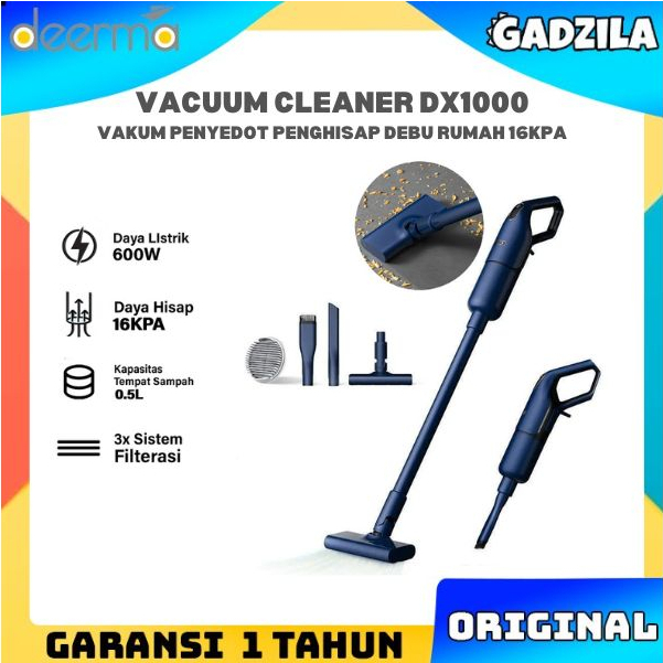 Deerma DX1000 Handheld Vacum Vacuum Cleaner Penghisap Debu Rumah Sofa 16k Pa