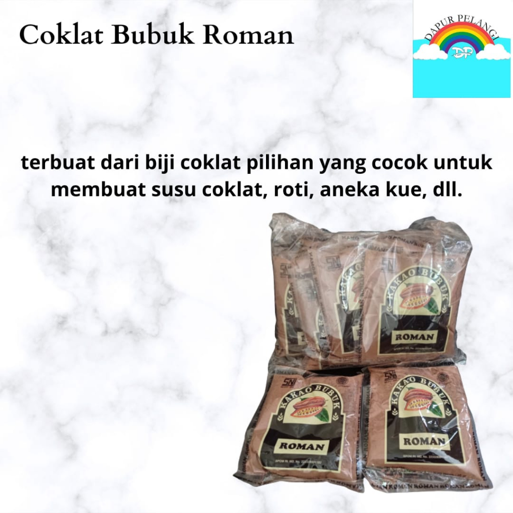 

Coklat Bubuk 35gr/Cocoa Powder/Kakao BubukCoklat Bubuk Roman 35gr