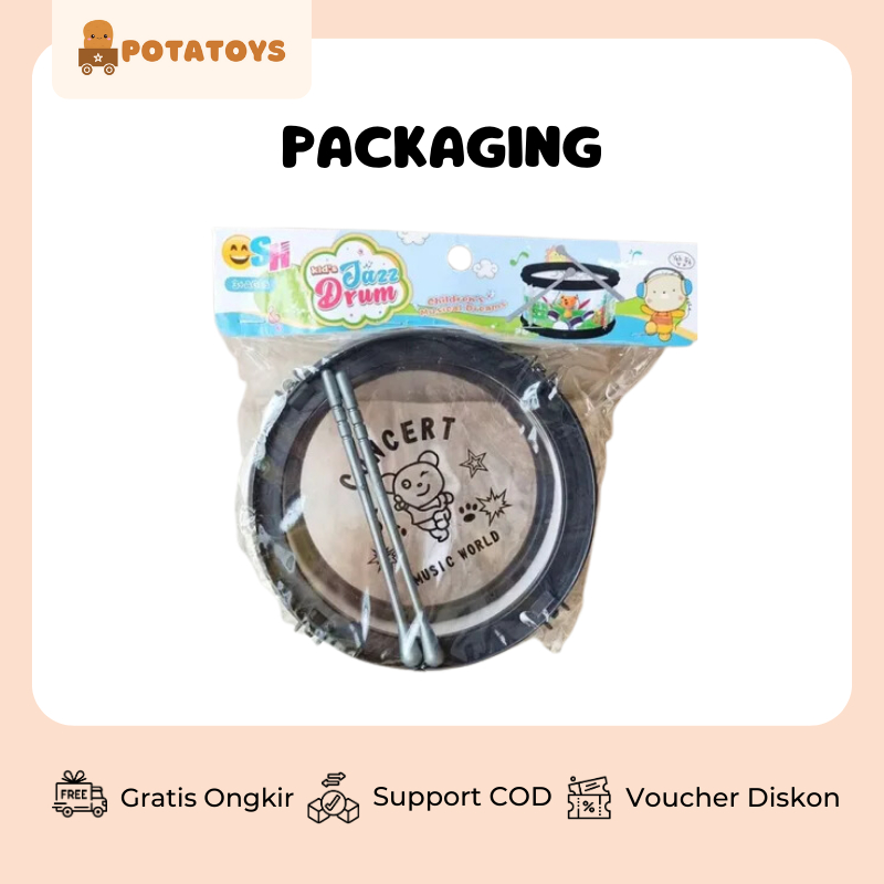 [ Potatoys ] Mainan Anak Little Band Drum / Alat Musik Drum Single Mini