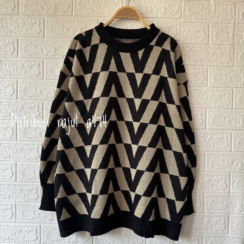 NUNO KNIT SWEATER RAJUT OVERSIZE VERONIKA TOP ATASAN LENGAN PANJANG