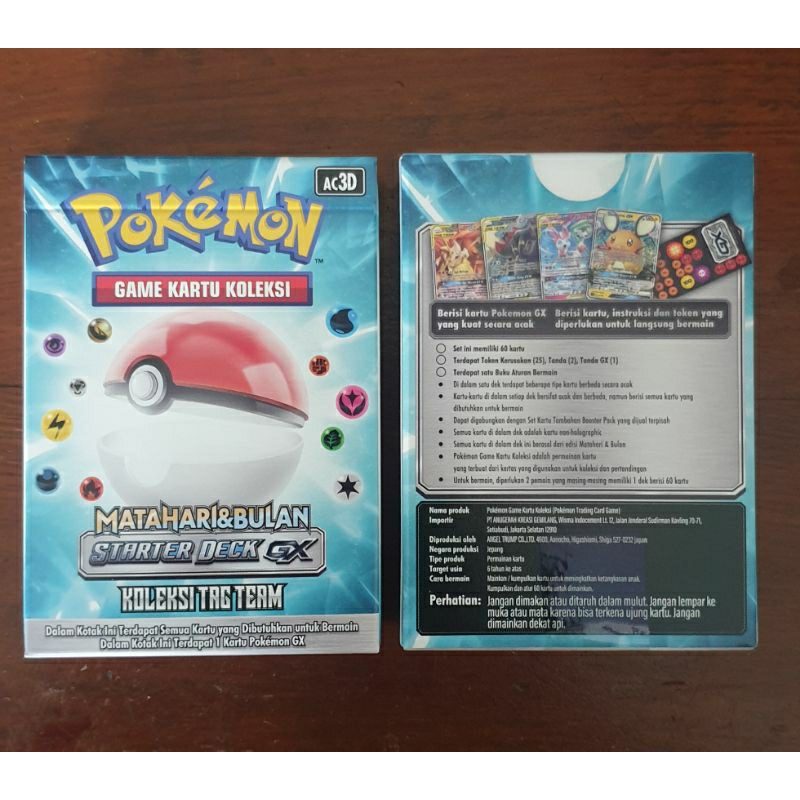 starter deck pokemon matahari & bulan tag team ac3D