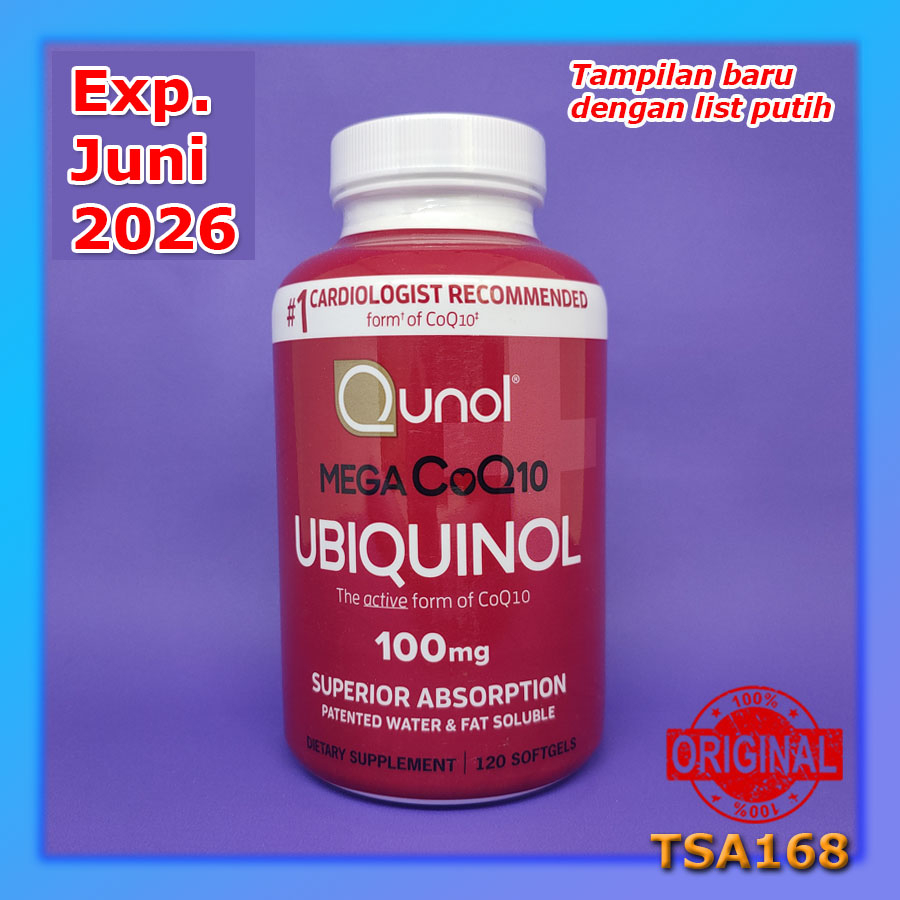 Qunol Mega CoQ10 Ubiquinol 100 mg 120 Softgel ORI USA