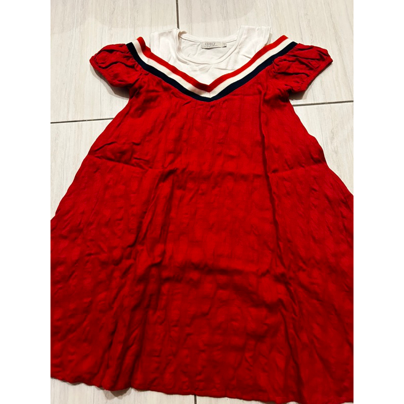 dress merah putih anak murah