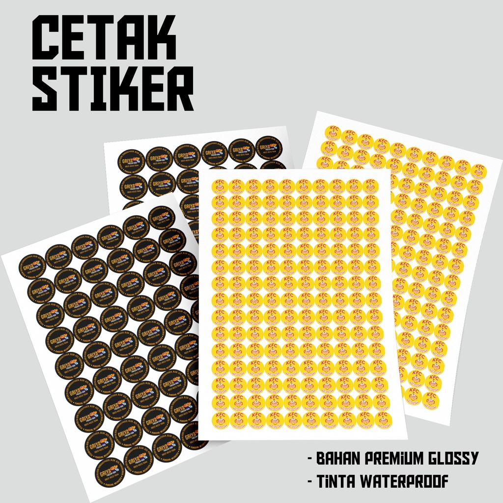 

cetak stiker bahan premium anti air