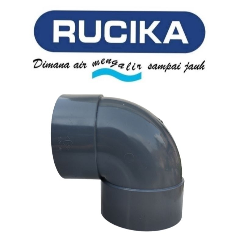 ELBOW RUCIKA D 4&quot; INCH KNEE PIPA PVC (D) 4&quot; RUCIKA