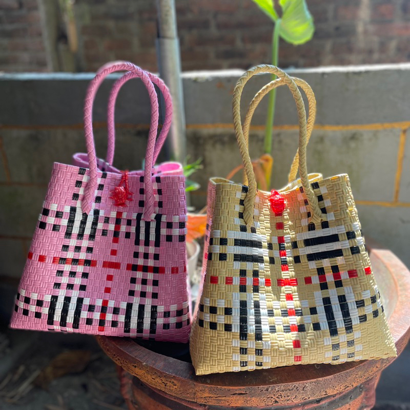 Terbaru Tote Bag Wanita Jali Modern Mischa Handle Pendek - Stok Terbatas