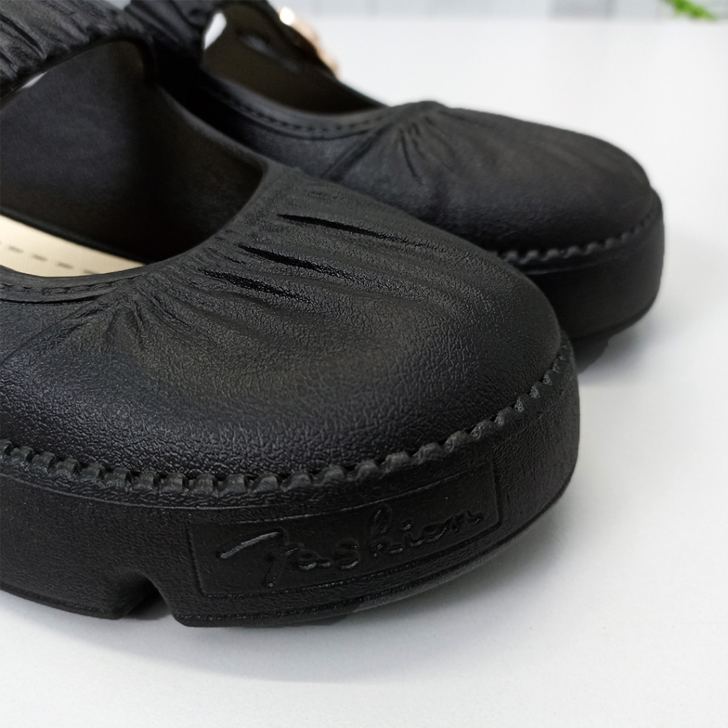 Sandal Sepatu Mary Janes Wanita Slip On Import Kekinian Korean Style Model Lucu Bahan PVC Jelly Azgalery SPT-63