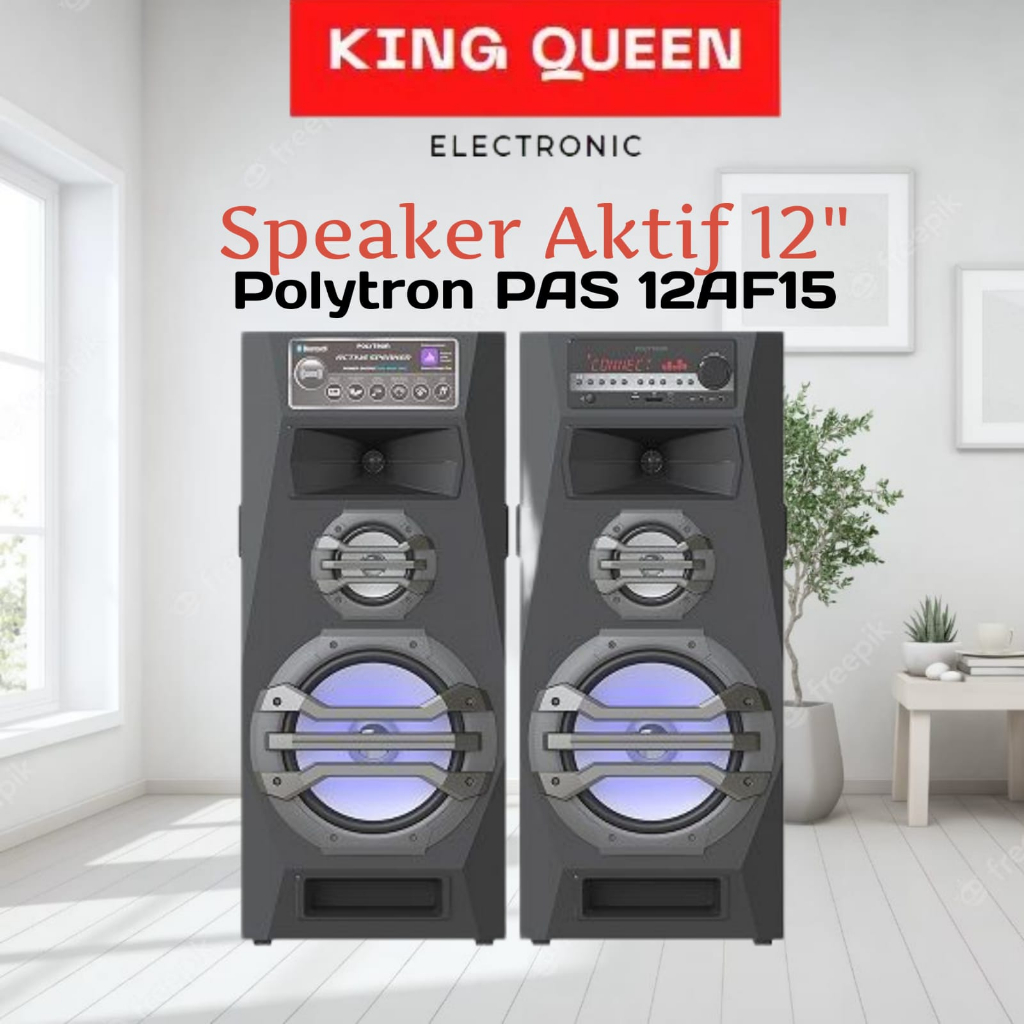 Speaker Aktif 12" Polytron PAS 12AF15 (FM Radio + Bluetooth 5.0)