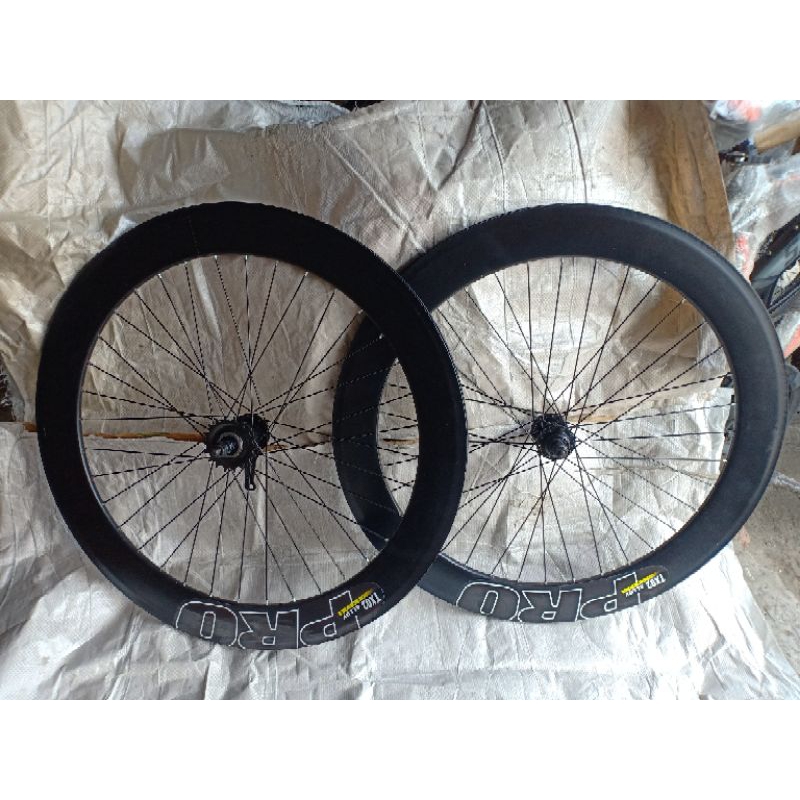 wheelset sepeda fixie 700c Aloy TX02 PRO tinggi 6.5cm rem torpedo