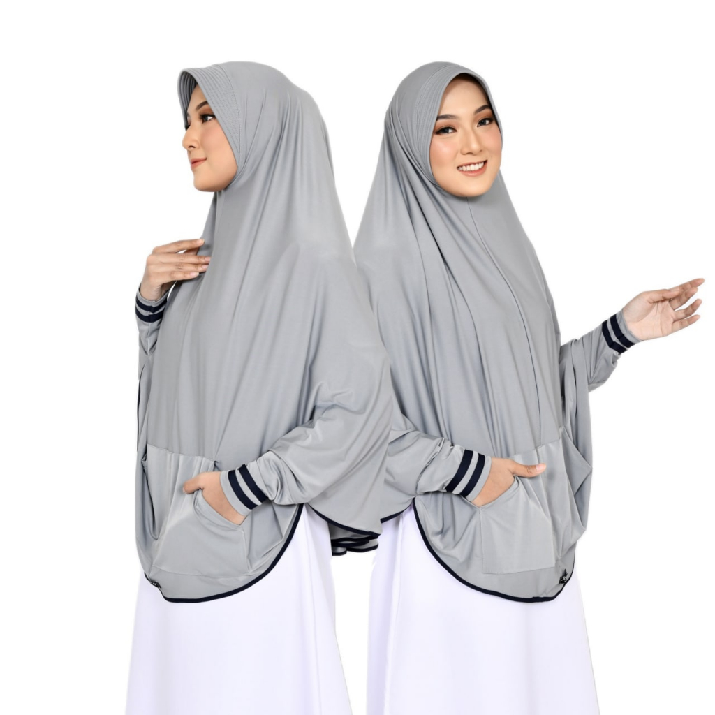 Jilbab Lengan Saku Kinanti Hijab bergo Lengan / Jilbab Khimar / Bergo Instan