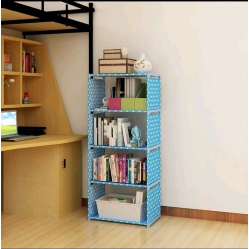 Rak Lemari Buku 4 Susun 5 Tumpuk/Rak Book Shelf