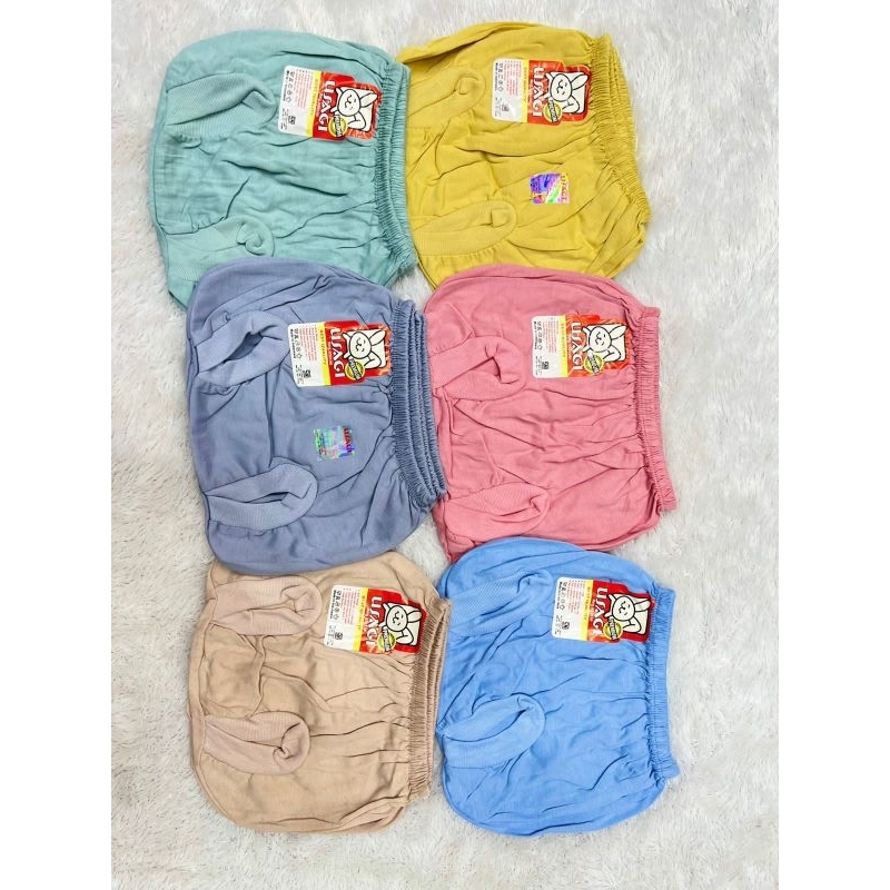 USAGI - Celana Pop/Celana Kutung Warna Polos Premium Newborn Usagi (6 Pcs)