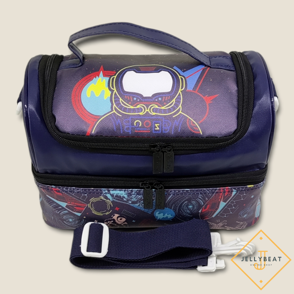 Tas Bekal Susun MOTIF Galaxy Explorer /Tas Slempang Smiggle /Lunch Bag Susun