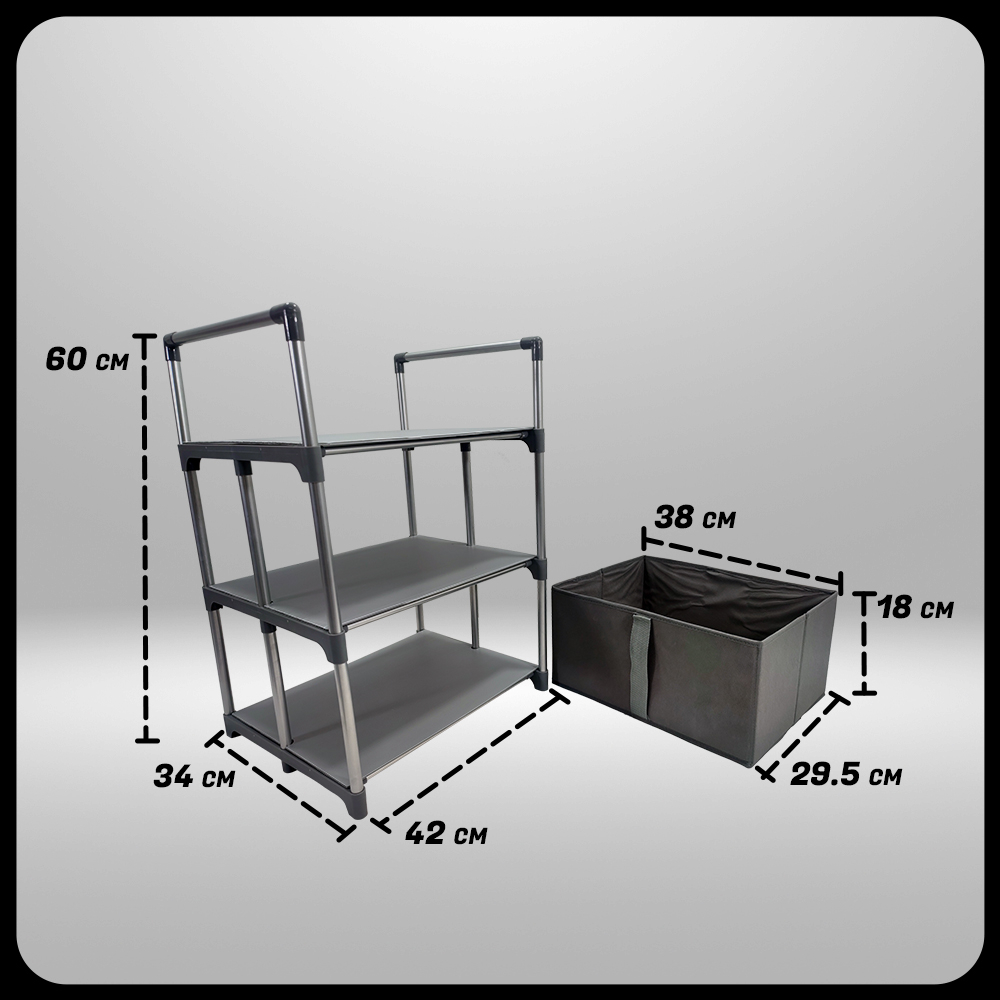 Storage Rack Rak Penyimpanan Rak 3 Susun 2 Laci Rak Kain Linen Modern Minimalis