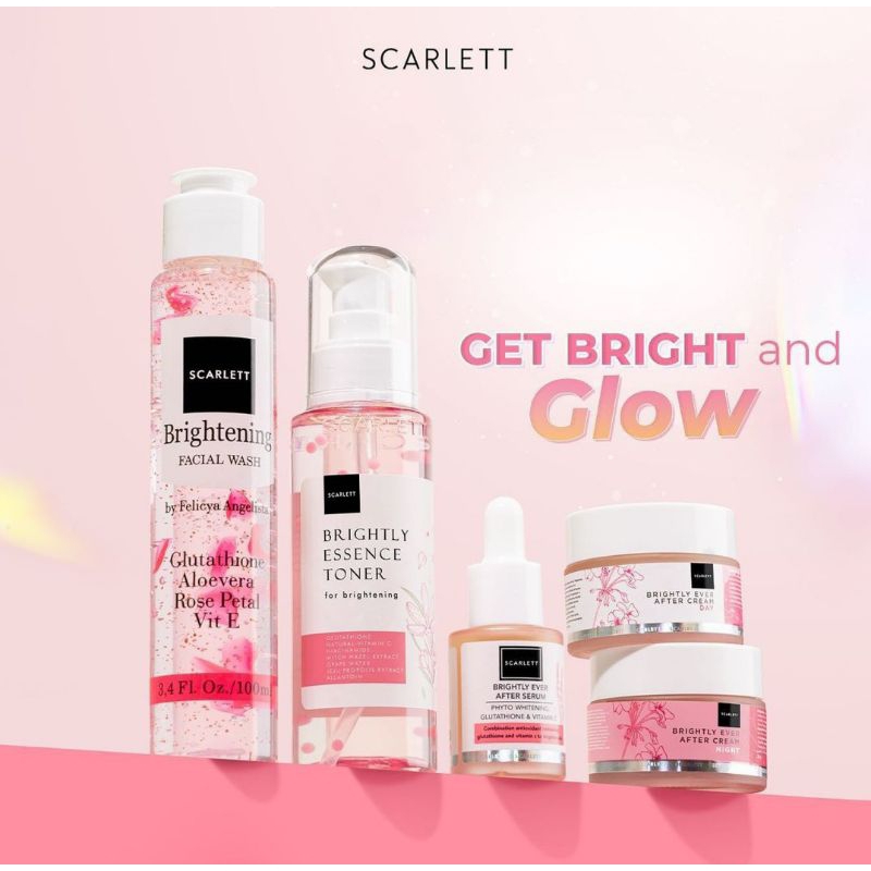 Paket Lengkap Pencerah dan Acne Scarlett Brightly Ever After