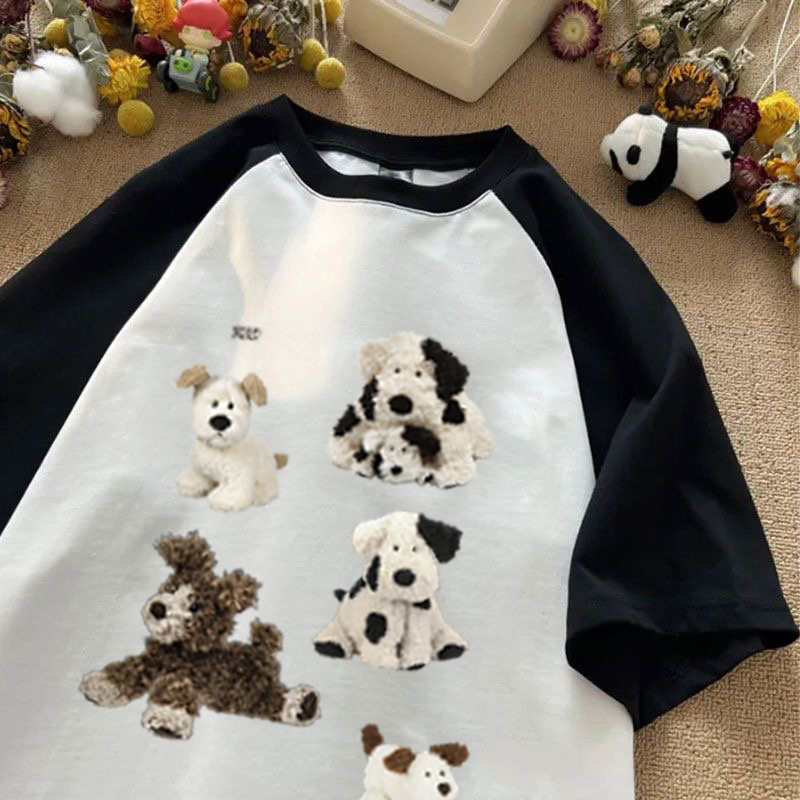 RDGF kaos grafis anjing (kapas 100%) kaos polos pria katun kaos raglan anak laki laki kaos cowok keren/A0933