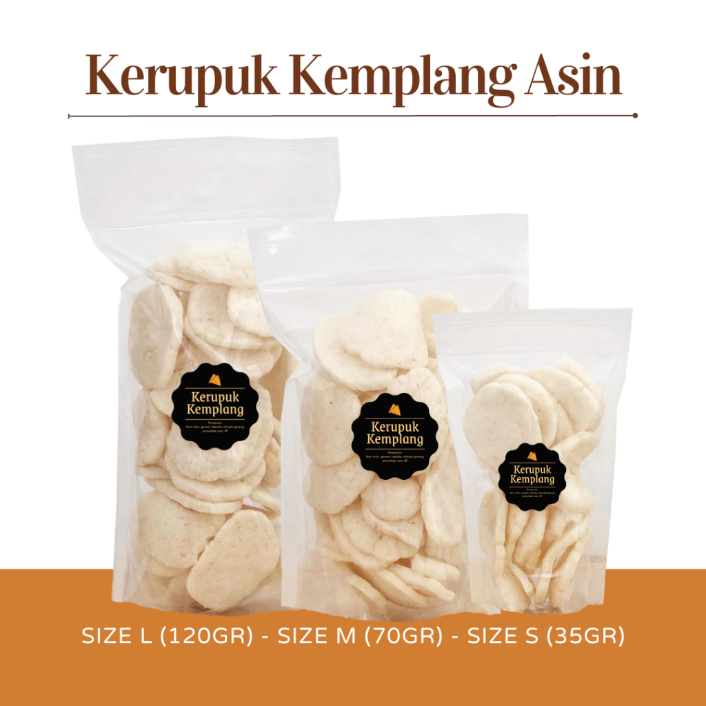 [DELISH SNACKS] Kerupuk Kemplang (S) 35gr / Snack Cemilan / Camilan Krupuk Palembang Ikan Asin Gurih